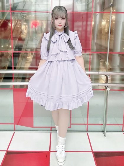 Pretty Frill ボウタイワンピース