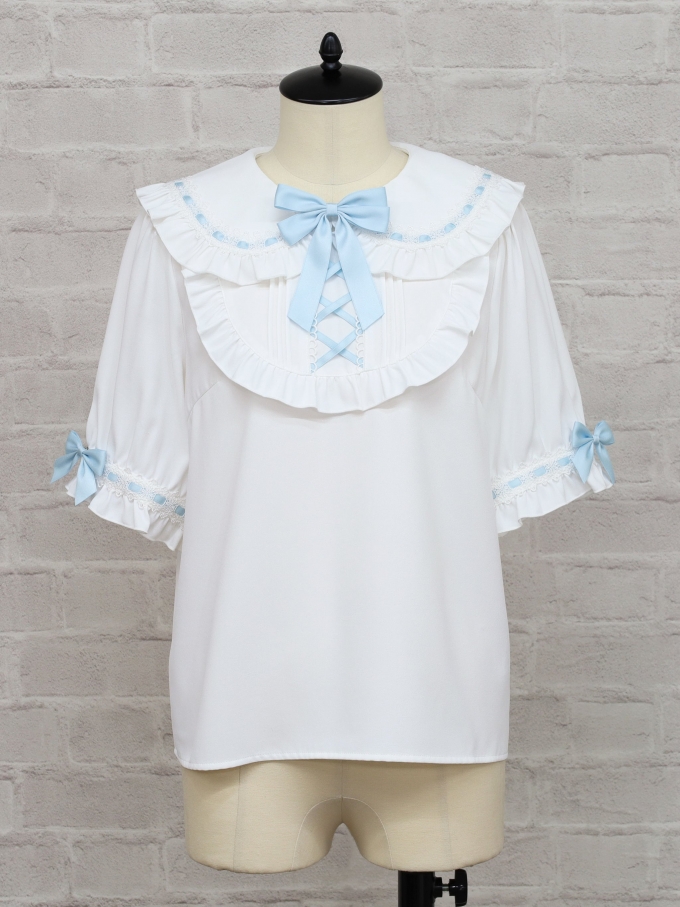 Chērie Lace レースアップブラウス