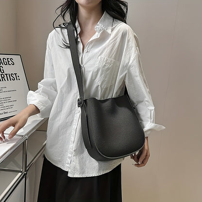 シンプル 無地 クロスボディバッグ｜オールマッチ ショルダーバッグ｜通勤向け レディース 多用途 収納バッグ