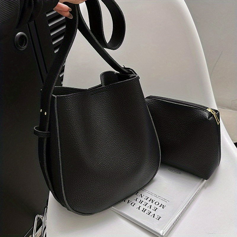 シンプル 無地 クロスボディバッグ｜オールマッチ ショルダーバッグ｜通勤向け レディース 多用途 収納バッグ