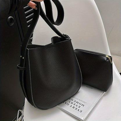 シンプル 無地 クロスボディバッグ｜オールマッチ ショルダーバッグ｜通勤向け レディース 多用途 収納バッグ