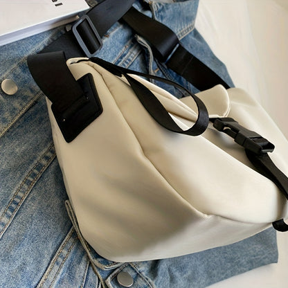 トレンド カジュアル 三日月型バッグ｜ファスナー付き レディース クロスボディバッグ｜バックル付き オールマッチ ショルダーバッグ