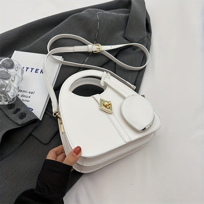 ニッチデザイン クロスボディバッグ｜レディース ターンロック ハンドバッグ｜コインケース付き ファッション ショルダーバッグ