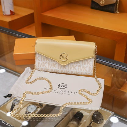 クラシック レターパターン パース｜フラップ クロスボディバッグ｜ヴィンテージ チェーンバッグ｜レディース ショルダーバッグ