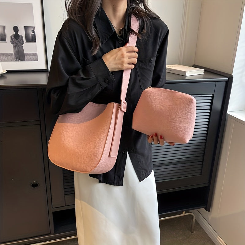 シンプル 無地 クロスボディバッグ｜オールマッチ ショルダーバッグ｜通勤向け レディース 多用途 収納バッグ