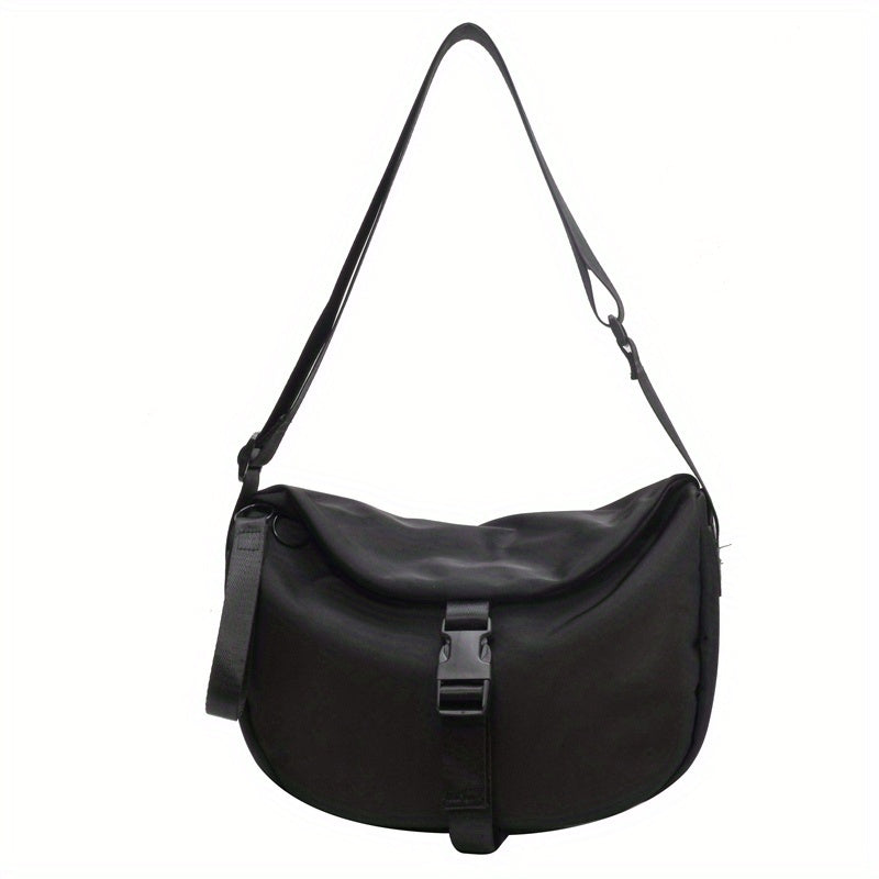 トレンド カジュアル 三日月型バッグ｜ファスナー付き レディース クロスボディバッグ｜バックル付き オールマッチ ショルダーバッグ