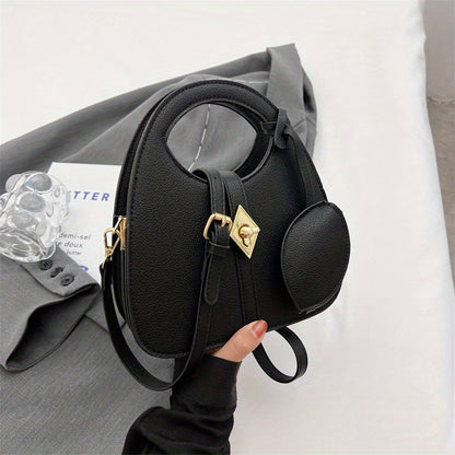 ニッチデザイン クロスボディバッグ｜レディース ターンロック ハンドバッグ｜コインケース付き ファッション ショルダーバッグ