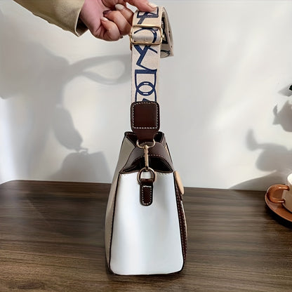 ストロー編み クロスボディバッグ｜幅広ストラップ ショルダーバッグ｜レインボーデザイン レディース バケットバッグ