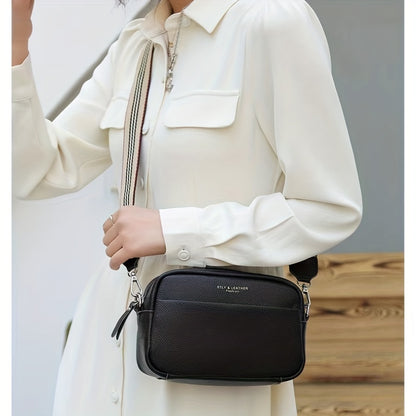 スモール レターグラフィック クロスボディバッグ｜ストライプ ストラップ ショルダーバッグ｜レディース ファスナー付き スクエア パース