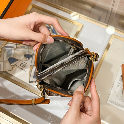 チェック柄 クロスボディバッグ｜スマホ対応 ミニショルダーバッグ｜ファスナー付き デイリーポーチ