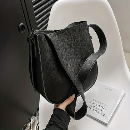 シンプル 無地 クロスボディバッグ｜オールマッチ ショルダーバッグ｜通勤向け レディース 多用途 収納バッグ