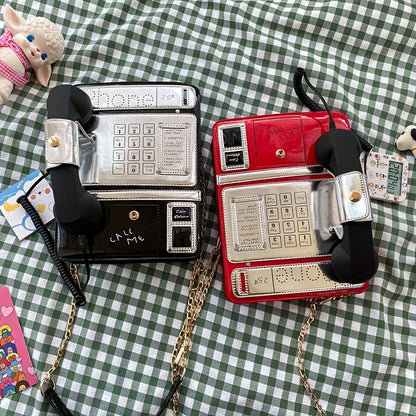 スマホデザイン ショルダーバッグ｜トレンド クロスボディバッグ｜レディース ニッチ チェーンバッグ ショッピング用