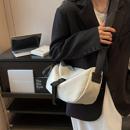 トレンド カジュアル 三日月型バッグ｜ファスナー付き レディース クロスボディバッグ｜バックル付き オールマッチ ショルダーバッグ