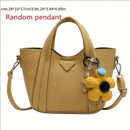 トレンド バケット クロスボディバッグ｜無地 ショルダーバッグ｜レディース ダブルハンドル トートバッグ