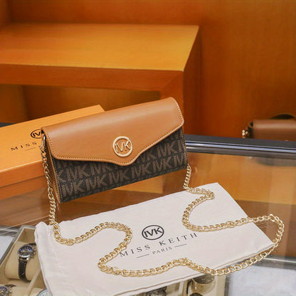 クラシック レターパターン パース｜フラップ クロスボディバッグ｜ヴィンテージ チェーンバッグ｜レディース ショルダーバッグ