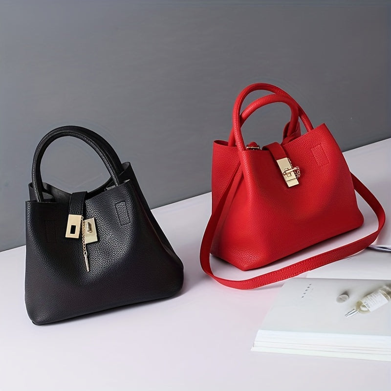 ファッション バケット クロスボディバッグ｜バックル装飾 ショルダーバッグ｜レディース 多用途 ハンドバッグ