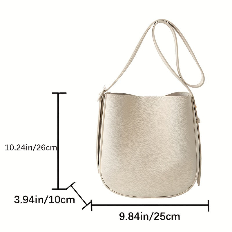 シンプル 無地 クロスボディバッグ｜オールマッチ ショルダーバッグ｜通勤向け レディース 多用途 収納バッグ