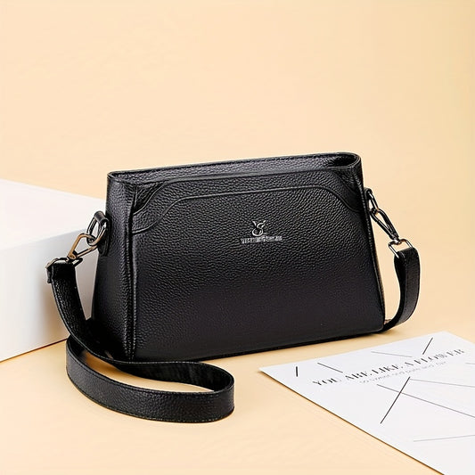 レディース ファッション クロスボディバッグ｜メタル装飾 ショルダーバッグ｜無地 レザー ハンドバッグ