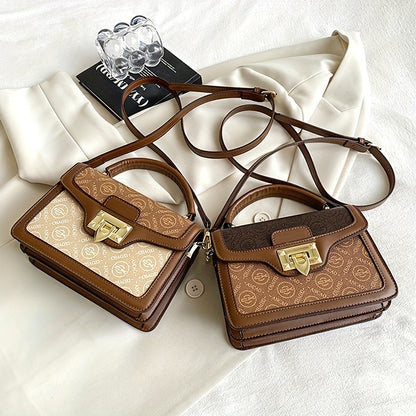 トレンド クロスボディバッグ｜バックル付き フラップ ショルダーバッグ｜PUレザー お出かけ用 ハンドバッグ