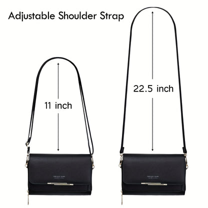トレンド スクエア ショルダーバッグ｜ミニマル 通勤用 クロスボディバッグ｜ストラップ取り外し可能 レディースバッグ