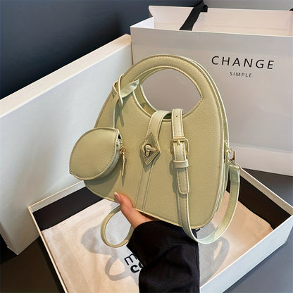 ニッチデザイン クロスボディバッグ｜レディース ターンロック ハンドバッグ｜コインケース付き ファッション ショルダーバッグ