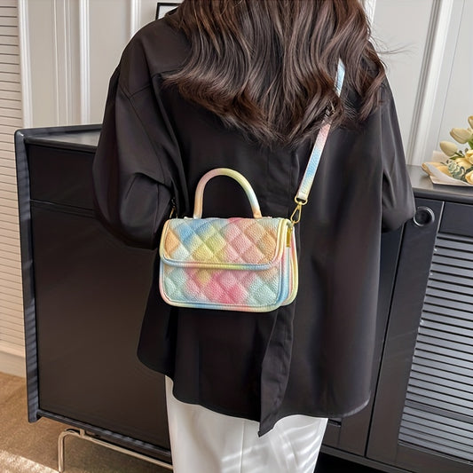 ミニマル スタイリッシュ スクエア ショルダーバッグ｜レディース オールマッチ フラップ サッチェルバッグ｜通勤向け ニッチデザイン バッグ